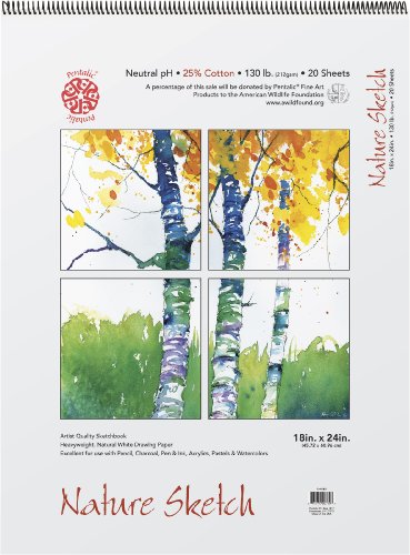Pentalic Nature Sketch Pad, 18-Inch by 24-Inch - size: 18-inch x 24-inch