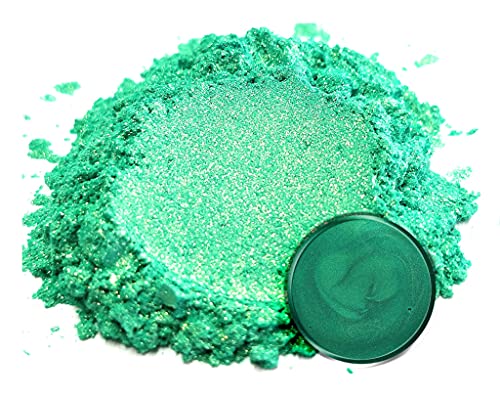 Eye Candy Pigments Premium Green Mica Powder - Kabosu (50gr) - for Epoxy, Resin, Soap, Paint, Woodworking, Acrylic Pouring, Bath Bombs, Fishing Lures - DIY Arts and Crafts Additive - color: Kabosu Green