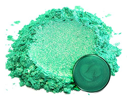 Eye Candy Pigments Premium Green Mica Powder - Kabosu (50gr) - for Epoxy, Resin, Soap, Paint, Woodworking, Acrylic Pouring, Bath Bombs, Fishing Lures - DIY Arts and Crafts Additive - color: Kabosu Green