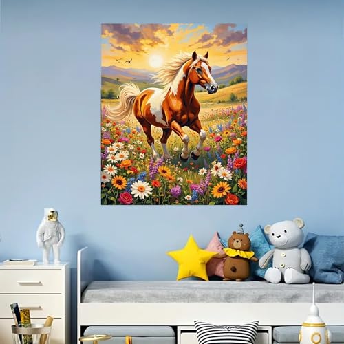 Arttoplus Horse Paint by Numbers Kit for Adults Beginner 16x20 inch - color: MT22581-US