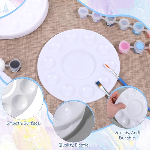 100 Pcs Plastic Round Paint Tray Palettes