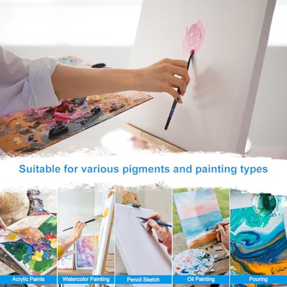 Stretched Canvas for Painting 24 x 36 Inch, 2 Pack Large Blank Canvas, Triple Primed Acid-Free Cotton, Professional Canvas for Acrylic Oil Pouring & Wet Media - size: 24"x36" - 2Pack