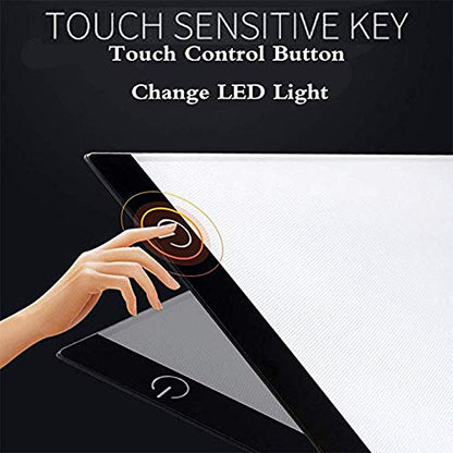 Huacan LED Light Pad Board for Diamond Painting Tablet Ultrathin 3 Level Dimmable Portable USB Charging Apply to Diamond Art Kits - color: A4