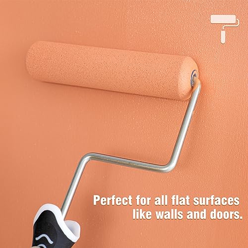 Mister Rui Foam Paint Roller, 36 Pack, 6 Inch High Density Foam Paint Roller Covers, Sponge Paint Rollers, Mini Rollers, Small Paint Rollers for Painting Walls, Cabinets, Doors - color: 36 Pcs 6" Foam Roller Cover