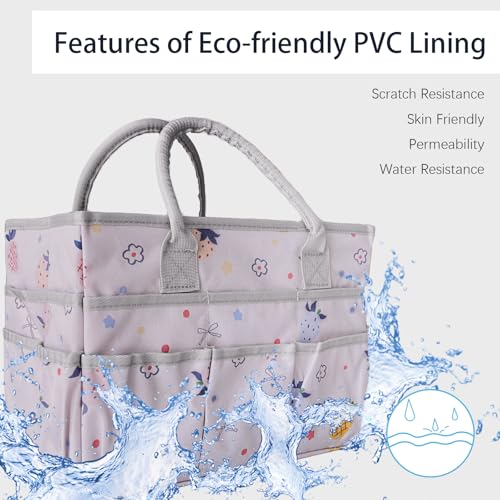 Cupohus Craft Organizer Tote Bag, Pink Fruit Sewing Bag for Art - color: Fruit Print
