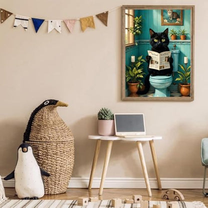 Arttoplus Black Cat Diamond Art Kits for Adult Beginner 12x16 inch - color: G9348-US