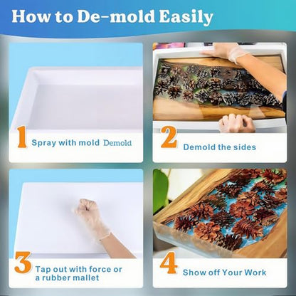 Professional Mold Release Spray for Candle Making & Epoxy Resin | Fast-Drying Silicone Formula | Non-Stick Extends Mold Life | Withstands 500°F | 200ml/6.76oz (6.72, Ounces)