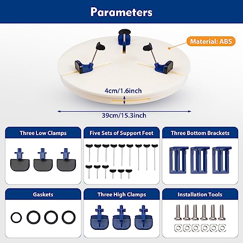 Pottery Wheel Turntable Clamp Includes Rods and Sliders, Portable Ceramic Pottery Trimming Tools Pottery Machine Turntable Clamp for Ceramic Beginners Professionals (US Stock)