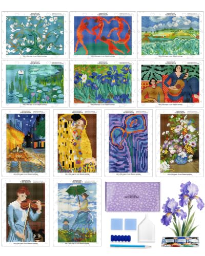 forever young Masterpiece Series Small Diamond Art Kits, 5x7 Inch Canvas | 12 PCS DIY square diamond painting kits for beginners and adults, perfect for collecting, display ＆ relaxing stress relief. - color: Masterpiece Series