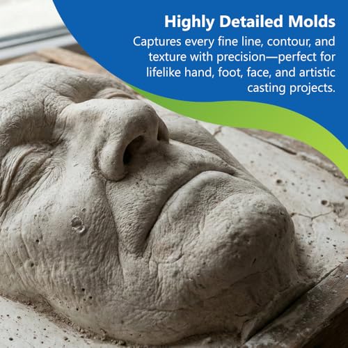 Perfect Mold Alginate Molding Material, Non-Toxic Mold Making Powder for Life Casting, Hand Casting, Baby Footprints, Face & Body Molds, USA Made, 1.5 lb Bag - size: 1.5Lb