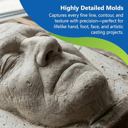 Perfect Mold Alginate Molding Material, Non-Toxic Mold Making Powder for Life Casting, Hand Casting, Baby Footprints, Face & Body Molds, USA Made, 1.5 lb Bag - size: 1.5Lb