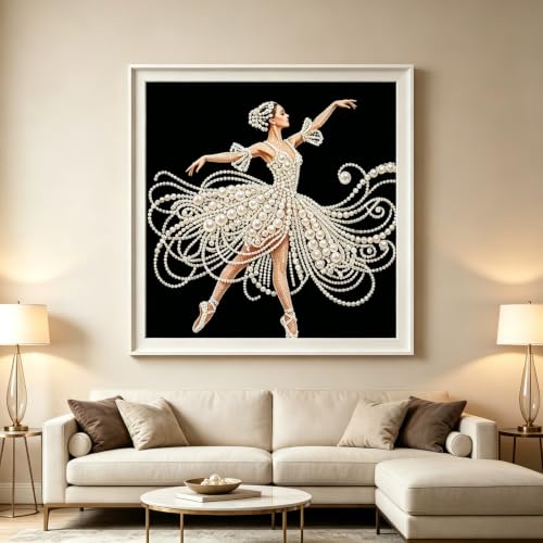 Pearl Diamond Painting Kits for Adults, Diamond Art for Elegant Dancer - color: PL05-1