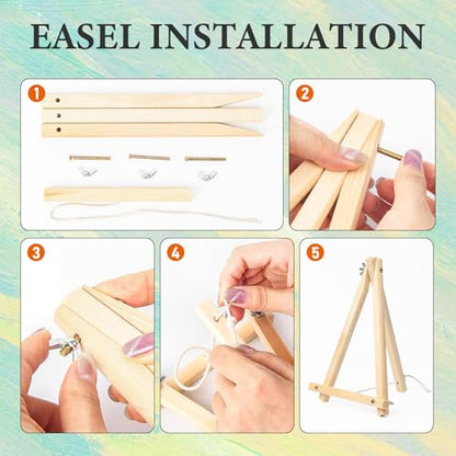 4 Pack Paint by Numbers Kit for Adults with Frame, Beach DIY Painting Kit - color: CYOP4P02