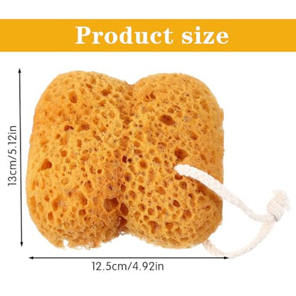 TIESOME 2 Pcs Sea Sponge for Shower, Large Sea Bath Sponges for Men & Women, Dense Foam Exfoliating Body Sponge for Gentle Deep Cleansing, Ultra Soft for Sensitive Dry Skin