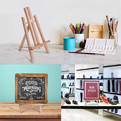 U.S. Art Supply 11" Small Tabletop Display Easel - Beechwood Artist A-Frame Display Stand, Wooden Easel for Painting, Canvas Stand, (Pack of 1) Classrooms Events Photo Picture Sign Holder