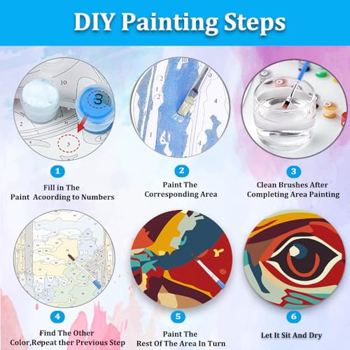 Artunion Framed Paint by Numbers Kit for Adults Beginners & Kids Ages 8-12,Lizard Paint by Number with Frame,Animal Paint by Numbers Kit on Canvas 10 * 10 Inch Without Easel - color: ZXT-393-F