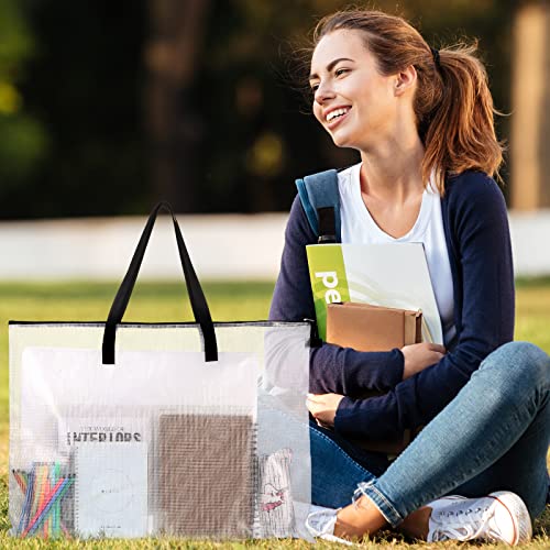 Frienda 10 Pieces Art Portfolios Bags Waterproof Portfolios Posters Storage Supply Bags with Zipper and Handle for Art Artworks, Bulletin Boards, Charts and Teaching for Back to School (19x25 Inches) - size: 19 x 25 Inches