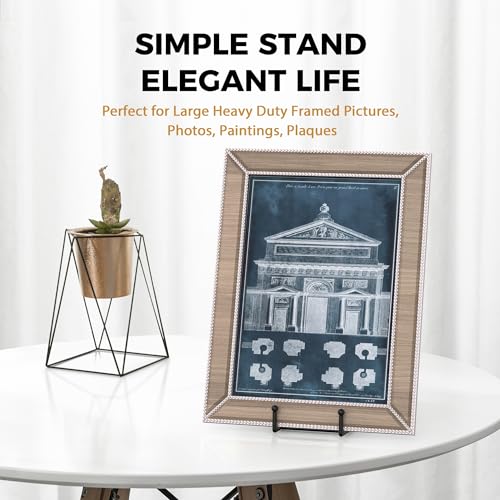 TR-LIFE 12 Inch Plate Stands for Large Heavy Duty Display - Metal Picture Frame Holder Stand + Table Top Easels for Decorative Platter, Book, Plaque, Photo (2 Pack) - size: 12 Inch