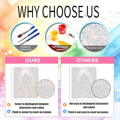 bleihum Halloween Ghost Paint by Numbers Kit for Adults 16x20inch - color: MT23134-US