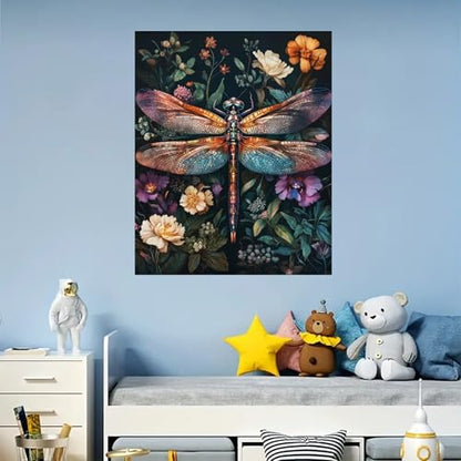 Dragonfly Paint by Numbers Kit for Adults Beginner 16x20inch(Without Frame) - color: MT22774-US