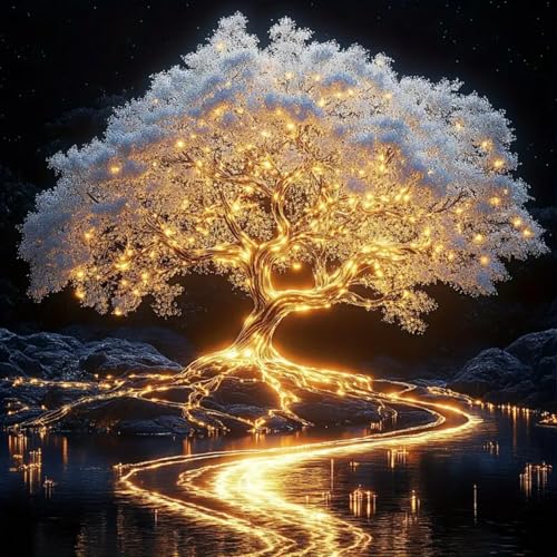 Acelii Tree Diamond Painting Kits for Adults Beginners, 5D Gem Painting - color: KM1154-1
