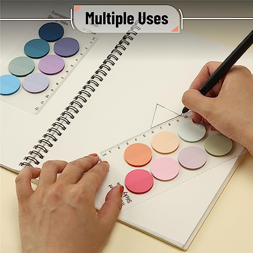Mr. Pen- Round Transparent Sticky Notes, 1.1” Diameter, 14 Pads, 560 Sheets - color: Pastel, size: 560 pcs