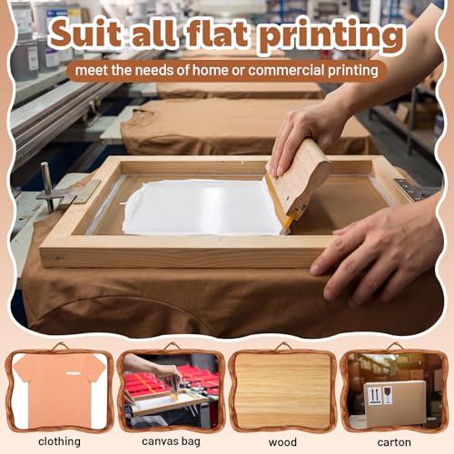 CroBlissful 8 Pcs Wood Silk Screen Printing Frames, 8x12 Inch with 160 White Mesh Screen Printing Frame, DIY Craft Stencil Kit for Beginners T-Shirts, Posters, Wood Sign, Paper Making - style: 160 Mesh