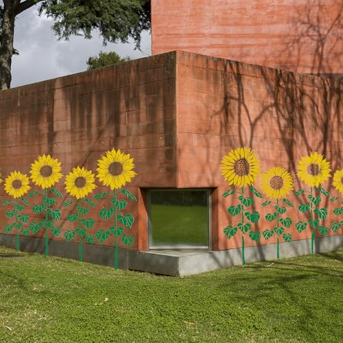 Large Flower Stencils for Painting,8 Pcs Reusable Sunflower Stencils for Painting on Wood Fence Walls Fabric Glass (Sunflower) - color: Sunflower(8Pcs)