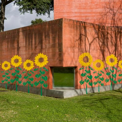 Large Flower Stencils for Painting,8 Pcs Reusable Sunflower Stencils for Painting on Wood Fence Walls Fabric Glass (Sunflower) - color: Sunflower(8Pcs)