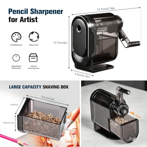 Manual Pencil Sharpener Desktop Pencil Sharpener with Container