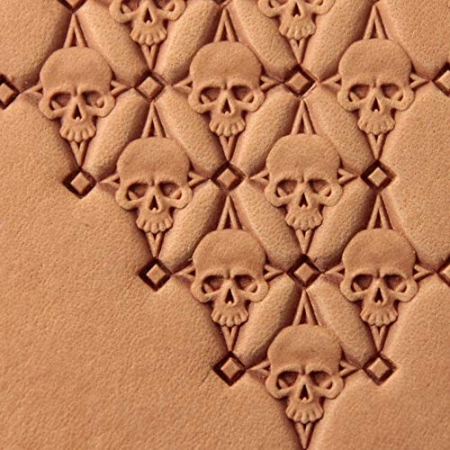DandS ltd Skull Leather Stamp Tool, Professional Steel Craft Tool for Leatherworking, Embossing, Carving & Stamping Leather Projects, Belts Wallets & DIY Projects Compatible with Mallet #399 - color: Skull 0.47 x 0.27"