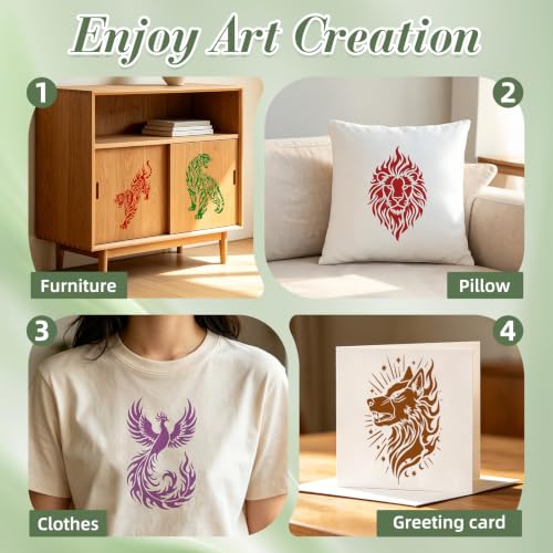 Animal Stencils for Crafts Reusable 16Pcs Painting Stencils(11X7 Inch) - color: Animal 6