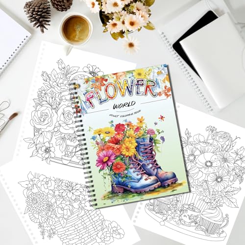 Kalysky 3 Coloring Books for Adults: Flower World, Universe, Fairy Homes - color: Whimsical Universe