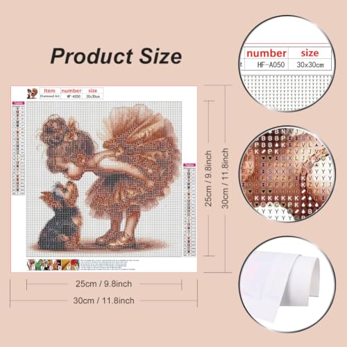 hill froeistung 5D Colorful Dog Diamond Art Painting Kits for Adults | Westie Diamond Art for Beginners, DIY Full Drill Animals Diamond Art Painting(12X12 inch) - color: HF-A050