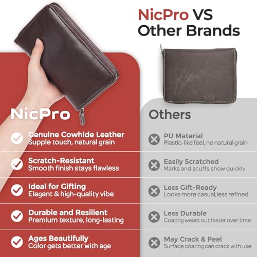 Nicpro 30PCS Black Metal Mechanical Pencil Set in Leather Case | Art Drafting Pencil 0.5-0.9 mm, 2mm Lead Pencil Holders for Sketching Drawing, 16 Tube (6B 4B 2B HB 2H 4H Colors)Lead Refills - color: Black