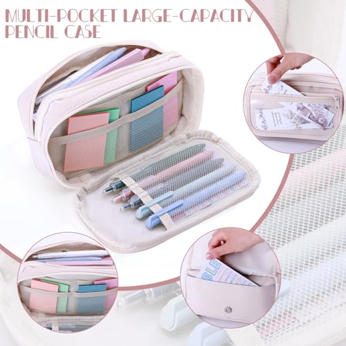 XKDOUS 40 Bible Study Kit, Journaling Supplies for Women with Case, Beige | Bible Journaling Supplies with Bible Tabs Pencil Case and More, Helps Highlight Verses, Notes and Prayers with Writing Pens - color: Beige
