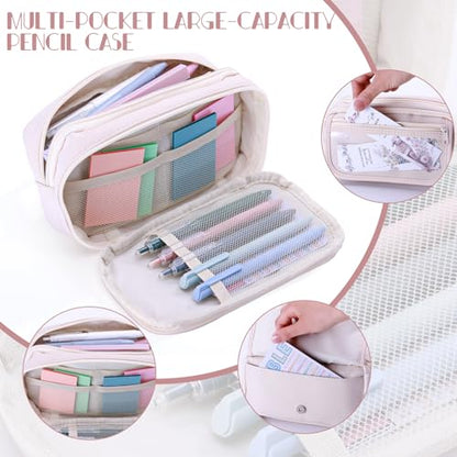 XKDOUS 40 Bible Study Kit, Journaling Supplies for Women with Case, Beige | Bible Journaling Supplies with Bible Tabs Pencil Case and More, Helps Highlight Verses, Notes and Prayers with Writing Pens - color: Beige
