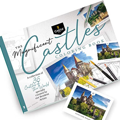 Castle Arts Castles Coloring Book for Adults - 36 Curated Designs | Stunning castles curated by in-house artists to focus the mind - color reference guide, no-show-through paper, A4 - color: Castles