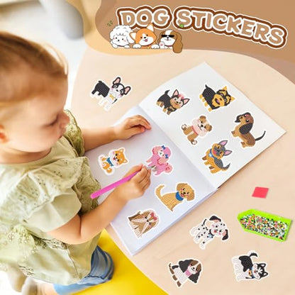 Labeol Diamond Art Kits for Kids Boys and Girls Ages 6-8-10-12 Easy to DIY Creative Diamond Art Sticker Craft by Numbers Kits for Kids and Adult Beginners (Puppy) - style: Puppy