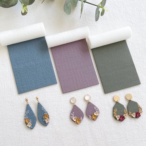 KEOKER Polymer Clay Texture Roller, Polymer Clay Roller for Making Earrings, Texture Roller for Polymer Clay, Like Polymer Clay Texture Sheets, Great Work with Polymer Clay Cutters (fabric) (3pcs All) - color: 3pcs All