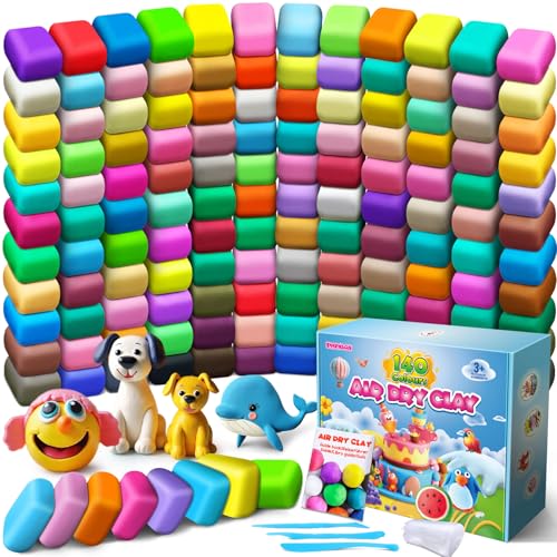 ESSENSON Air Dry Clay 140 Colors, Modeling Clay for Kids | DIY Molding Magic Clay, Gift for Kids - color: 140 Colors