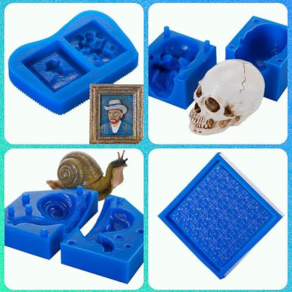 BBDINO Silicone Mold Making Kit Liquid Platinum 30A 2.42 Lbs Sapphire Blue | 3h Quick Cure Self Degassing Molding Silicone Rubber 1:1 Mixing Ideal for Silicon, Resins, Soap, Concrete, Wax Mold-Casting - size: Sapphire Blue 38.8 Oz