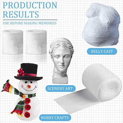 Treela 24 Rolls Cotton Cast Padding Individually Wrapped,2 Inch x 8.9 Ft | Soft Undercast for Plaster Casts, Pet Bandages, Halloween Mummy Decor, Mask Making, Art Projects, Comfortable Wrap - size: 2 Inch x 8.9 ft