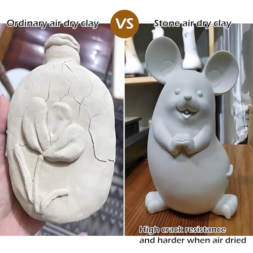 ReArt Air Dry Modeling Clay 3.3LBS, for Sculpting, Wheel Throwing, Hand Building, All-Purpose Modeling Clay (Gray) - color: Gray