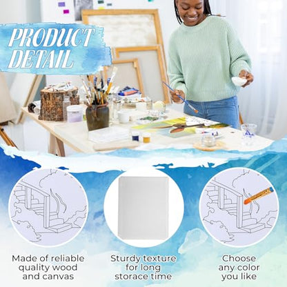 Harloon 36 Pcs 8 x 10 Inch Pre Drawn Canvas for Painting Afro Queen Pre Stretched Canvas Painting for Adult Sip and Paint Party Supplies Favor - style: Mixed Style