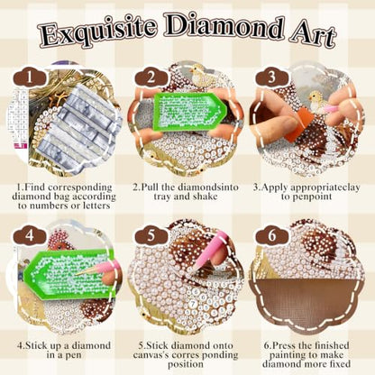 Pearl Diamond Painting Kits for Adults,3D Diamond Art for Chicken 12×16 in - color: PL04-1