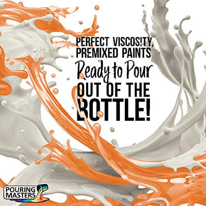 Pouring Masters Mango Ready to Pour Acrylic Pouring Paint - Premium 8-Ounce Pre-Mixed Fluid Acrylic Paint - Fluid Art Supplies for Canvas, Wood, Paper, Tile & Rocks - color: Mango