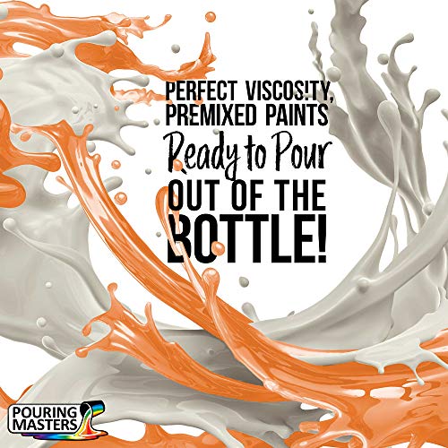 Pouring Masters Mango Ready to Pour Acrylic Pouring Paint - Premium 8-Ounce Pre-Mixed Fluid Acrylic Paint - Fluid Art Supplies for Canvas, Wood, Paper, Tile & Rocks - color: Mango