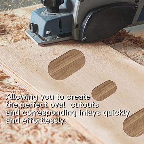 Pack of 4 Oval Inlay Template Set Router Templates for Woodworking Router Jig Templates Decorative Templates - style: 1/4 Thick Oval