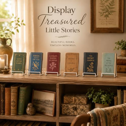 BANBERRY DESIGNS White Wire Easel Display Stand Set of 6 - 3 Inch Metal Plate Stands for Small Plates, Picture Frames, Photos, Artwork, Tiles, Collectibles, Books, Signs & Display Cards